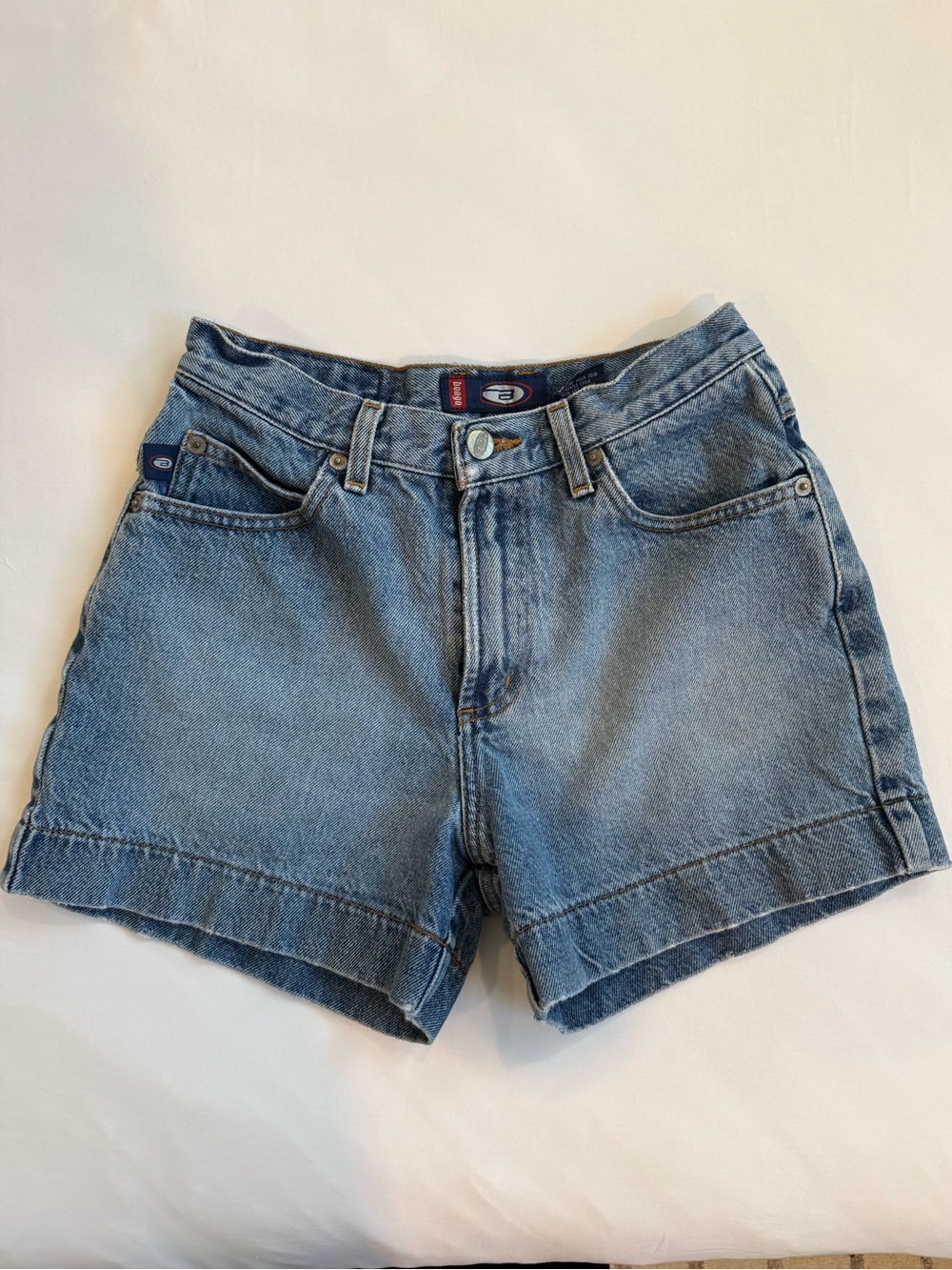 BONGO Blue Denim Mid-Rise Women’s Shorts